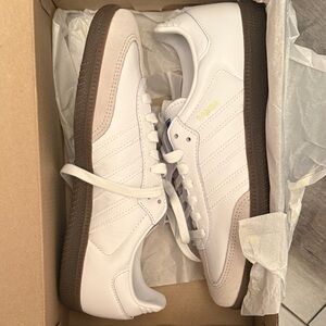 adidas Samba White and Brown Sneakers